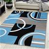 Carpeto Rugs Tappeto Moderno Salotto Blu 140 x 200 cm a Pelo Corto