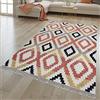 TT Home Tappeto per soggiorno design etnico tessuto a mano con lana e cotone, multicolore, Dimensione:200x300 cm