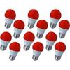 LEDLUX 12 Pezzo Lampadina Led E27 Rosso, 4W=35W 220V, Forma Globo G45, Per Decorazione Feste