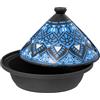 WEB2O Tajine Induzione e Vitro-Ceramica Tradizionale INOX Blu 30,20 x 30,20 x 23 cm