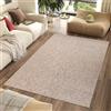TAPISO Nizza Tappeto Soggiorno Pelo Corto Antiscivolo Lavabile Design Moderno Monocolore Tinta Unita Tonalità Beige Salotto Camera Sala Oeko-Tex 160 x 220 cm