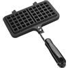 Kuuleyn Piastra per waffle antiaderente 33,5 x 21,5 cm, piastra per waffle in ferro da cucina, stampo da cucina per waffle a doppia testa da cucina Kuuleyn per mini teglia per waffle facile da pulire per waff