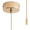 ARMYJY Interruttore a corda per la luce, interruttore per il soffitto del bagno, con catena estesa da 150 cm, per bagno (oro)