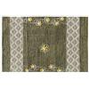 HOME ZEN HOUSEHOLD LINEN TAPPETO COTONE ART. CUBA LAVABILE IN LAVATRICE RICAMATO ASSORBENTE INTRECCIATO TESSUTO PER BAGNO CUCINA CAMERA LETTO CASA 50X225 CM VERDE