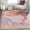 Brandzly Marmo Rosa Tappeto Quadrato 180x180 Grande Pelo Corto, Tappeti Stampa Soggiorno Morbidi Assorbente, Tappeto Lavabile In Lavatrice per Cucina Cameretta Sala