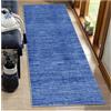 BORKOY Tappeto Cucina/Corridoio 2 metri Blu Design Astratto - Passatoia Antiscivolo Lavabile con Base in Gomma, Morbido Pelo Corto per Traffico Intenso, Ideale per Interni Moderni‌ ，90x200cm