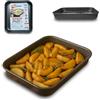Arca, Teglia Rettangolare Bassa 29x25x3 cm per Forno, Antiaderente e Adatta alla Lavastoviglie, in Alluminio, Made in Italy