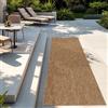 TT Home Tappeto Per Esterni Tappeto Cucina Balcone Terrazza Design Moderno Monocolore, Colore:Caffè, Dimensione:80x150 cm