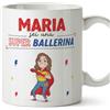 Mugffins Tazza Personalizzata in ceramica per BALLERINA donna 11 oz / 350 ml - In italiano - Sei Super! - Idea regalo per compleanno, anniversario, natale, laurea