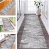 Wassly Tappeto Cucina Antiscivolo Tappeti Runner Passatoia Antimacchia Grigio Nero Tappeto Corridoio Soggiorno Lavabile tappeti casa 50X200CM Tappeto Runner Tappeto Passatoia Cucina Durevole Tappetino