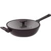 SAMBONET - Wok 1 Manico Cm 30 C/Coperchio Titan Pro Double Induction Alluminio