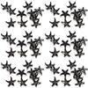 Tomotato 200Pezzi Rivetti a Stella, 10mm Chiodi a Forma di Artiglio a Stella, Borchie Punk in Metallo per Lavorazione della Pelle, Per Borse Fai da Te, Cappelli, Abbigliamento, Decorazione(Nero)