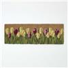 HOMESCAPES Zerbino in fibra di cocco naturale, con tulipani floreali, resistente, antiscivolo, per interni ed esterni, 75 x 25 cm, grande tappeto per ingresso e ingresso, con retro in PVC