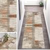 ZUZEKU Tappeto passatoia astratto boho per corridoio cucina, lavabile, antiscivolo, 110 x 240 cm, lungo, grigio, vintage, tappeto da cucina, tappeto da corridoio, tappeto per corridoio, soggiorno