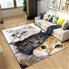 PEIHUODAN Cartone Animato 3D Gatto Carino Tappeto per Camera da letto Ragazzi Ragazza Adolescenti Flanella Antiscivolo Home Decor Carpet Adatto per Soggiorno, Camera da Letto, Sala Giochi, 100x150 cm