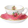 ROYAL ALBERT TAZZA DA THE CON PIATTINO COLLEZIONE CHEEKY PINK