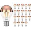 ledscom.de 20 pezzi lampadina LED E27, A60, bianco caldo (2600 K), 7,5 W, 839lm, specchio per la testa (oro rosa)