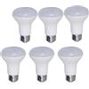 Rysa Light 63 riflettori E27 LED, confezione da 6 lampadine a luce diurna 6000 K, R63, 850 lm, 8 W, ricambio 60 W, lampadine a LED E27 a vite