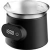 EpheyFIF Bilancia digitale per espresso con tazza dosatrice, strumento di ponderazione di precisione per caffè da 0,1 g, in acciaio inossidabile 304, tazza di misurazione per la casa, nera