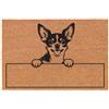 Social crazy Tappeto zerbino personalizzato - Personalizzato Cane Chihuahua - cocco naturale ideale per ingressi (Cocco Naturale, 60x40 cm)