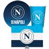 Generico Kit n.2 Accessori Tavola Napoli calcio per 12 persone per allestire la tavola del compleanno del tuo bambino tifoso della squadra Partenopea diego armando pibe de oro dios napoletano