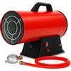 EBERTH Generatore Aria Calda Riscaldatore Termoventilatore Gas 30kW (Tubo e Riduttore di Pressione Incl, Accensione e Ventilatore elettrico 230V, Protezione da Surriscaldamento, Arrestatore di Fiamma)