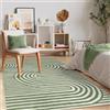 ZDLLDZ Tappeto moderno minimalista geometrico verde antiscivolo con linee verde salvia, lavabile, per soggiorno, camera da letto, 80x150 cm/32x59 pollici