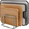 Gihioue Supporto Porta Taglieri,Organizzatore In Acciaio Inossidabile Sottile E Antiscivolo - Organizzatore Per Taglieri Da Cucina | Per Cucina Uffici Libri Utensili da Pentole Casa Interno