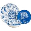 Today Home, Servizio piatti per 6 persone, 18 pezzi, Porcellana, Rosa Blu Adatto: Microonde e Lavatoviglie