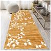 Siunwdiy Tappeto Cucina 1.8 metri Antiscivolo Lavabile Moderno Arancione Tappeti Runner Lungo Foglia Tappeto Passatoia Corridoio Soggiorno Tappetino Cucina Camera da Letto50X180CM