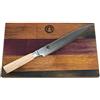 KAI/Palatina Werkstatt Kai Shun Classic White Set Coltello da prosciutto DM-0704W, lama 23 cm, coltello giapponese ultra affilato in acciaio damascato + tagliere da cucina in legno a barile, 34 x 21 cm