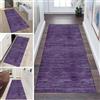 LUMIPAP Tappeto lungo e antiscivolo, lavabile, per cucina e corridoio, 50 x 240 cm, tappeto lungo per cucina personalizzabile, per soggiorno, cucina, viola