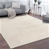 Paco Home Tappeto Salotto Pelo Corto Monocolore Design Moderno Morbido Crema, Dimensione:240x340 cm