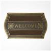 HOMESCAPES Zerbino in gomma con scritta Welcome, con bordo curvo, antiscivolo, impermeabile, per interni ed esterni, 75 x 45 cm
