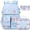 ACESAK Zaino per ragazze - Zaino per libri zaino per la scuola per ragazze ragazze adolescenti donne casual, Blu, Large, Mbl-b02