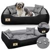 KING DOG Cestello XXL per cani molto grandi, 130 x 105 cm, cuscino impermeabile, tappeto lavabile, morbido, ultra comfort, prodotto in Europa, grigio
