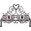 SOLO MOBILI Way Home Store - Bellissimo Portaciotole Cani e Gatti, Materiale Ferro battuto in Stile Shabby - colorazione Brunito Vintage Heart - Dimensioni : 35x18x24