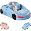 Generic Palla da corsa per criceti, divertente palla trasparente per criceti, ruota per esercizi silenziosa per criceti, auto per criceti e criceti di piccola taglia (blu)