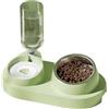 ulafbwur Ciotole doppie per cani e gatti, mangiatoia automatica per animali domestici, set 2 in 1 per acqua e cibo per animali domestici, con dispenser automatico di acqua a gravità, ciotola