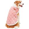 Hixingo Maglione Invernale per Cani, Jacquard Cappotto in Peluche per Animali Domestici, Abbigliamento per Animali Domestici, Pigiama in Pile per Cani di Taglia Media Grande (Rosa,XXL)