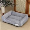 Odot Cuccia Cane Interno Taglia Grande, pelosa Animale Cuccia Cane Esterno, Rettangolo Gatto Divano per Piccolo Letto Gatti, Fondo Antiscivolo, Lavabile (Grigio,XL)