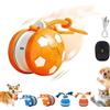 Pnedeodm Interactive Smart Rolling Pet Ball, Chase Buddy Dog Toy for Boredom Relief, Active Rolling Ball with Tail for Dogs, Cat Toys Interactive for Indoor Cats & Dogs (B - Orange)