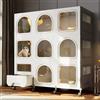 Generic Grande Box per Gatti a 2/3 Livelli Con Ruote - Gabbia Fai Da Te e Lettiera, Pieghevole in Filo Metallico, Recinto Staccabile, Ampio Spazio per Esercizi