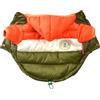 GIBZ Piccolo Cane Cappotto Invernale con Cappuccio Cani Impermeabile Antivento Giacca Caldo Tempo Freddo Cappottino Pile Imbottito per Animali Domestici Arancione