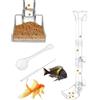 zwxqe Kit mangiatoia per gamberetti, vassoio trasparente per mangiatoie, tubo per acquario, piatto per l'alimentazione dell'acquario