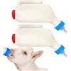 Duvcoywae 2 Biberon Per L'alimentazione Di Capre - 800ml Biberon Per Agnelli, Bottiglia Verticale Per Latte Di Vitello Con Tettarella, Strumento Di Allevamento Con scalas E Manico, Per Cuccioli, Mucche, Pecore