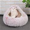 DG Catiee - Cuccia per gatti, piccolo letto per cani, sacco nanna calmante per gatti, peluche, letto igloo caldo per gatti per interni, gatti, cuccioli, cani piccoli (peluche - 35 cm, Rosa)
