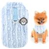 SMALLLEE_LUCKY_STORE Simpatico maglione in pile Sherpa, caldo cappotto per cani di piccola taglia, morbido pullover con anello a D, felpa elastica invernale e autunnale Yorkie Chihuahua, blu, L