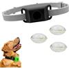 Generico Collare antipulci e zecche per cani, in silicone naturale, impermeabile, regolabile, con 3 capsule antizecche (nero)