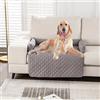 Kongdson Morbido cuscino impermeabile per cani, divano e gatto, tappetino per cani, protezione per mobili per divano letto, antiscivolo, comodo, calmante (90 x 90 cm, grigio chiaro)